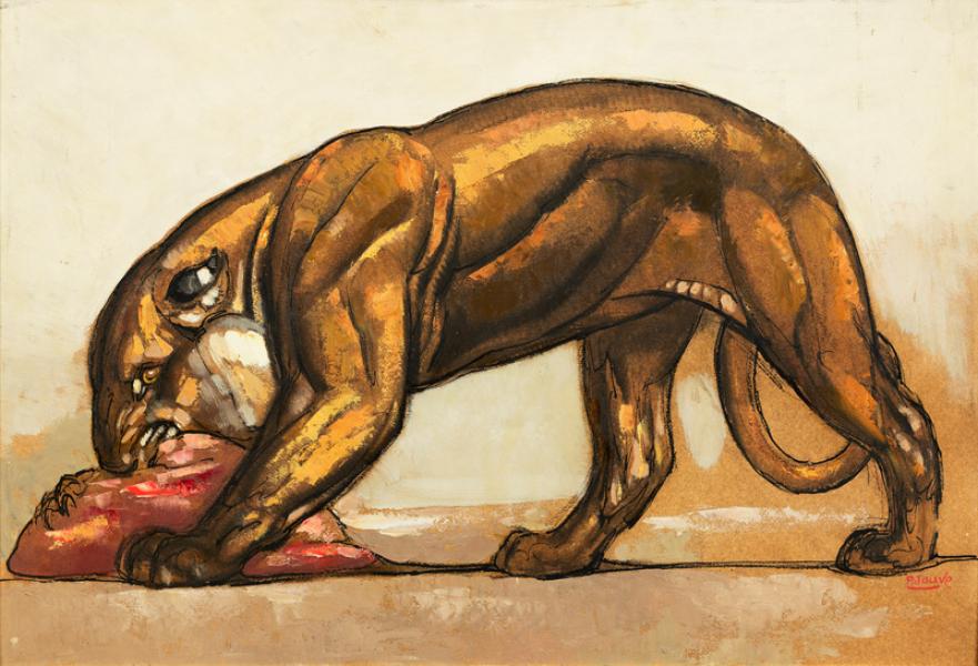 Lionne sur sa proie, c. 1932 Paul JOUVE