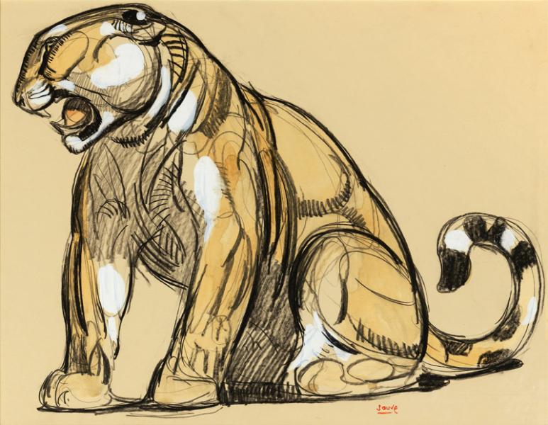 Panthère assise, c. 1930 Paul JOUVE