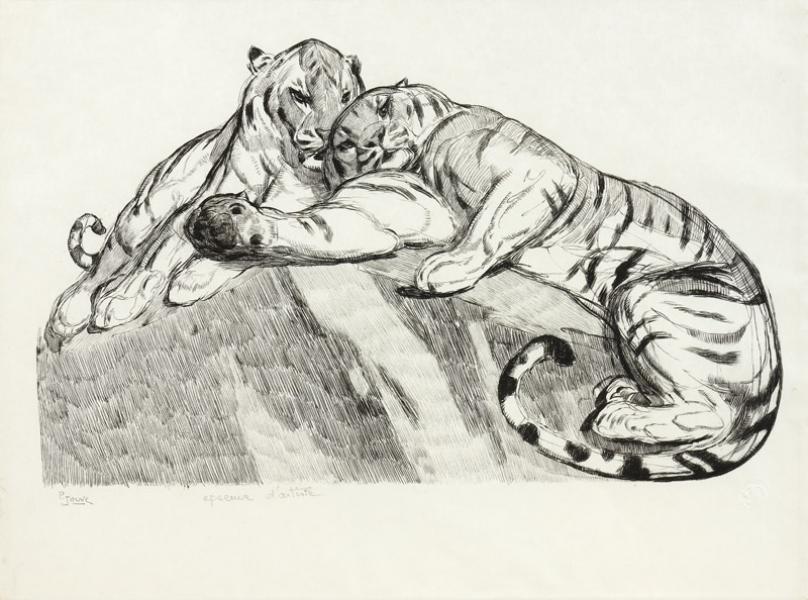 Tigres au repos, 1931 Paul JOUVE