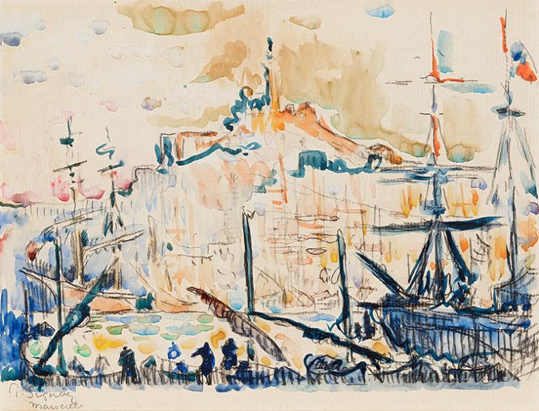 Marseille, le port, vers 1906 Paul SIGNAC