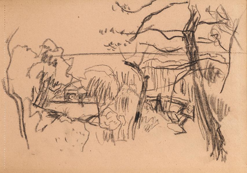 Etude de paysage avec une habitation (Arcachon), circa 1920