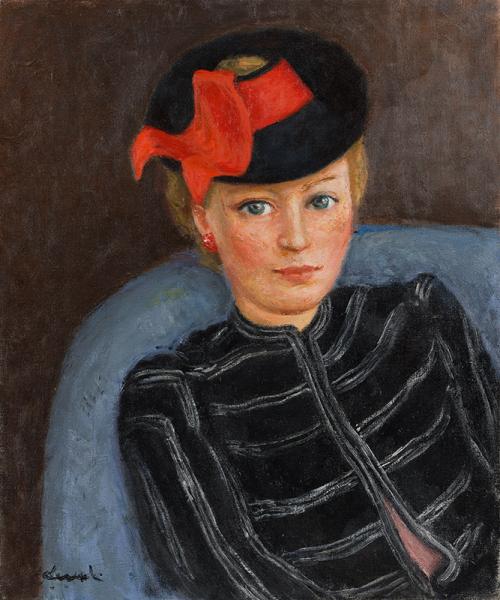 Portrait d'Henriette au chapeau Pierre DEVAL
