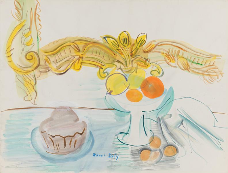 Nature morte à la brioche et au compotier, 1947 Raoul DUFY