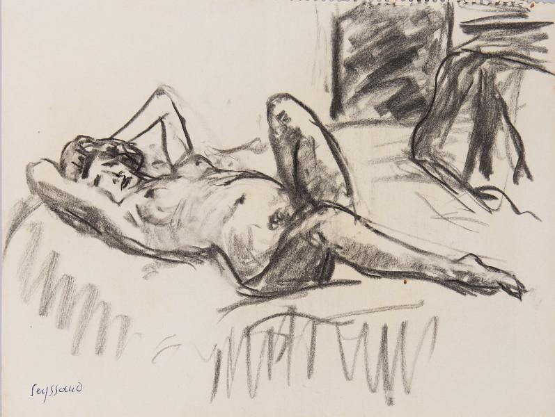 Femme nue, les bras croisés sous la nuque René SEYSSAUD