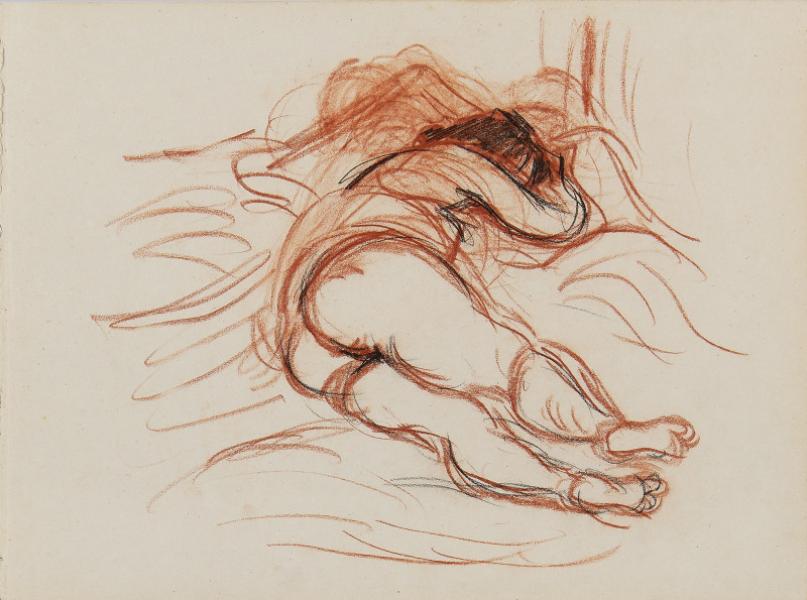 Femme nue, tête enfouie René SEYSSAUD