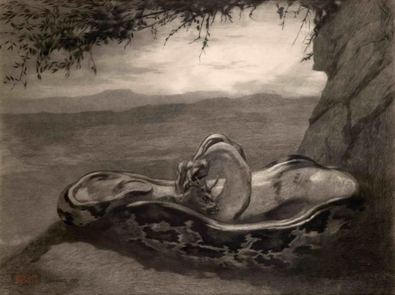 Serpent et antilope, 1908 Paul JOUVE