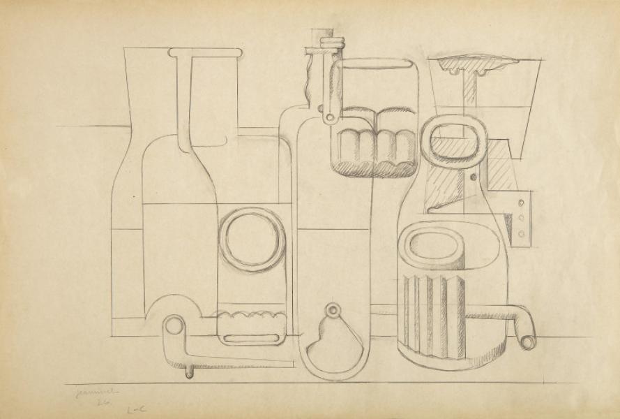 Nature morte puriste – Étude pour la toile “Le dé violet”, 1926 - LE CORBUSIER
