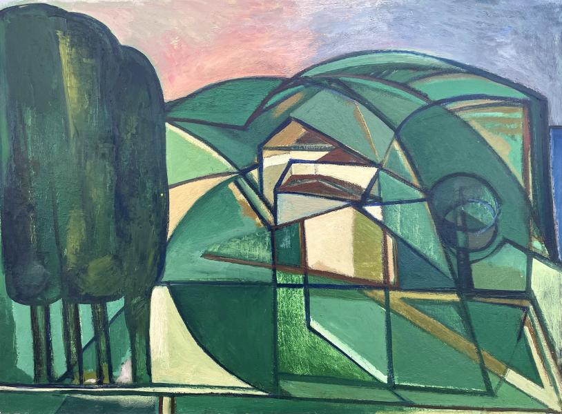 Cyprès, maisons, juin 1984 Georges-Henri PESCADERE