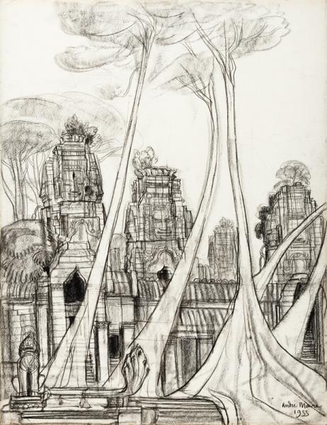 Cambodge, les temples d'Angkor Thom, 1955 André MAIRE