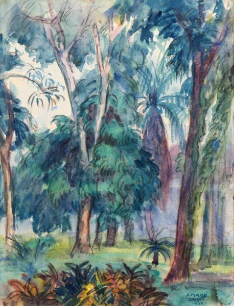 Indochine, Saïgon, sous les frondaisons, 1920 André MAIRE