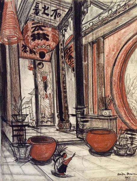La pagode Vietnam, 1955. André MAIRE
