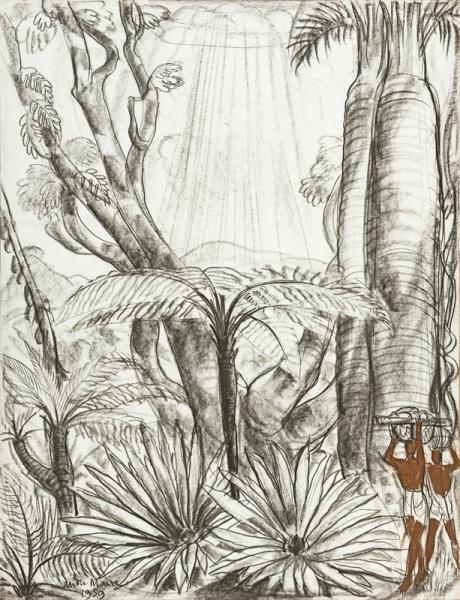 Madagascar, personnages sous le baobab, 1959 André MAIRE