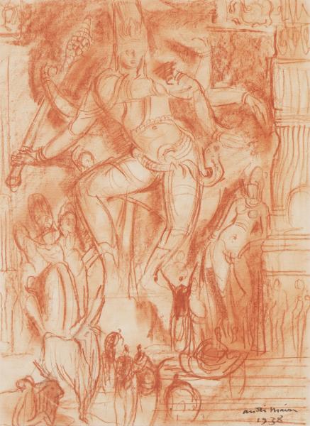 Inde, statuaire, Vishnou, 1938 André MAIRE