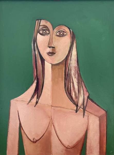 Portrait sur fond vert, juillet 1981 Georges-Henri PESCADERE
