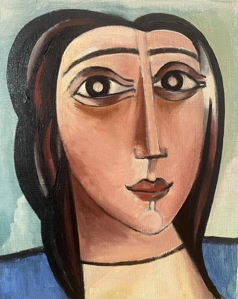 Jeune femme, visage allongé, janvier 2001 Georges-Henri PESCADERE