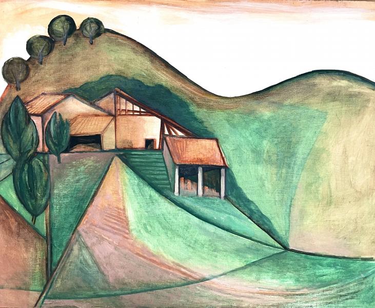 Quatre arbres sur la colline, juillet 1979 Georges-Henri PESCADERE