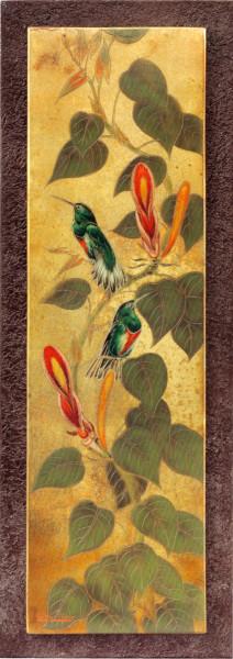 Colibris dans les orchidées Gaston SUISSE