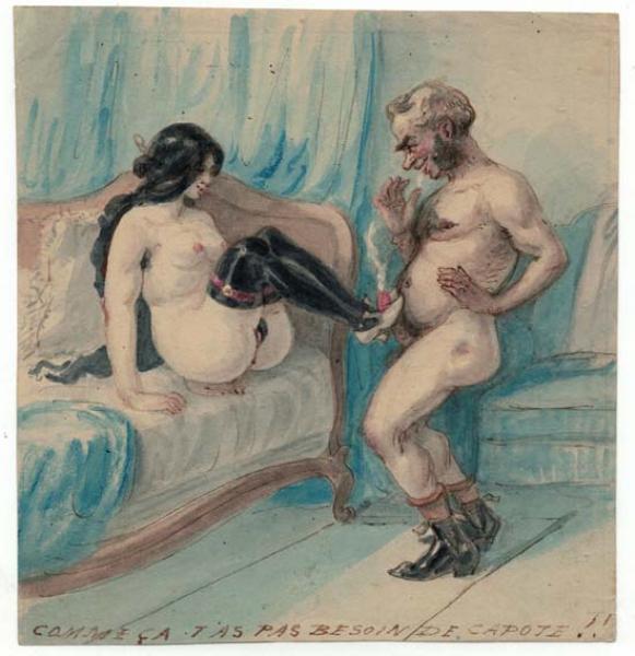 Comme ça t'as pas besoin de capote!! Ecole Française du XIXème siècle