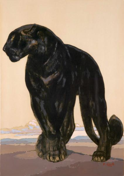 Panthère noire debout, c. 1929 Paul JOUVE