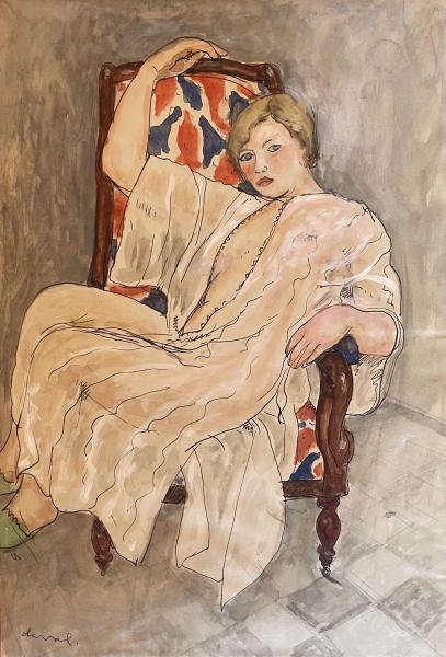 Femme au fauteuil, circa 1930 Pierre DEVAL