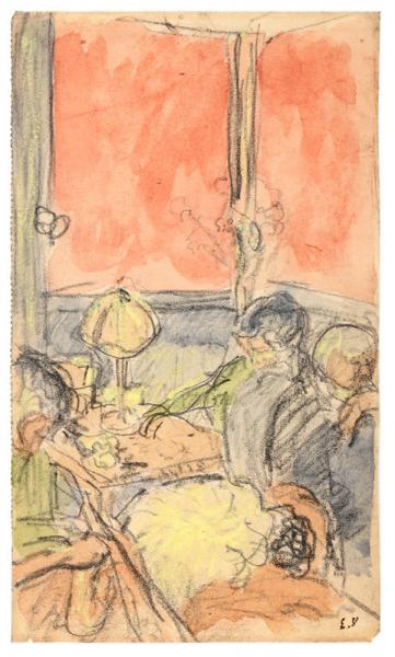 La partie de cartes au Clos Cézanne, c. 1921 Edouard VUILLARD