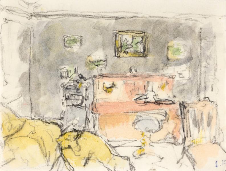 Le piano de Madame Vuillard rue de Calais, 1909-1910 Edouard VUILLARD