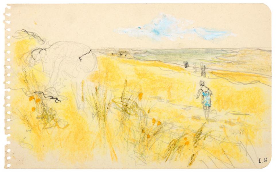 Sur la plage en Normandie, c. 1914 Edouard VUILLARD