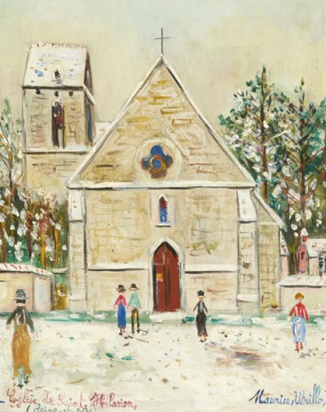 Eglise Saint-Hilarion (Yvelines), circa 1940 Maurice UTRILLO