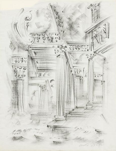 PORTIQUE BATTU PAR LA MER, 1952 André MASSON