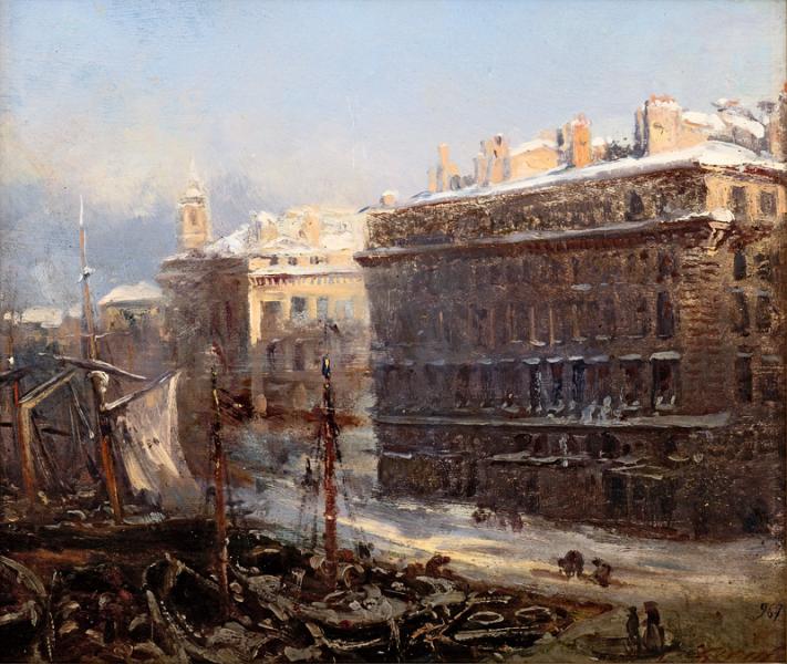 Le quai des belges sous la neige, Marseille Félix ZIEM