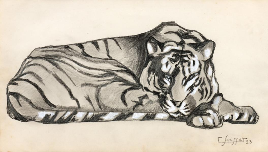 Tigre couché, 1923