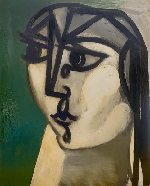 Visage de trois-quart, août 1986 Georges-Henri PESCADERE