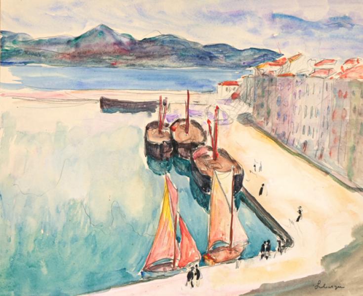 Le port de Saint Tropez Henri LEBASQUE