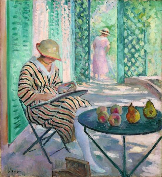 Nono à l’aquarelle, Saint-Tropez. Henri LEBASQUE