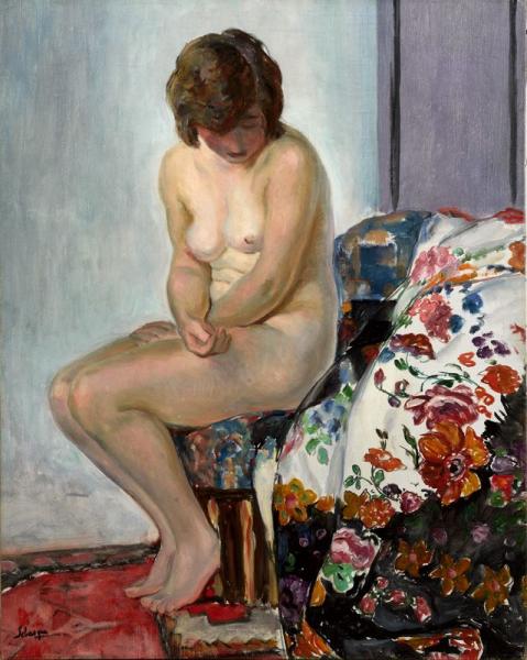 Nu assis. Henri LEBASQUE