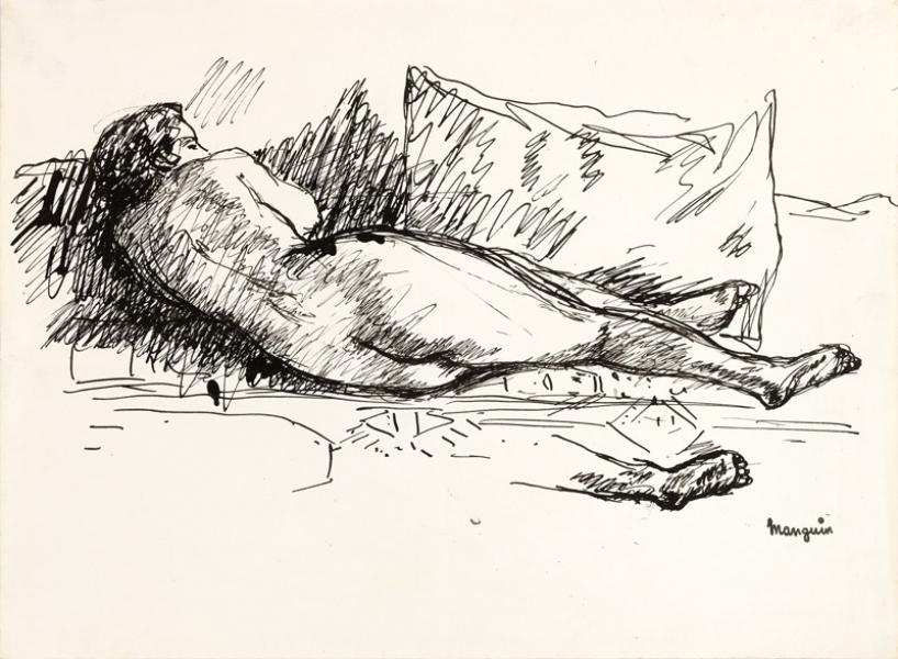 Femme endormie sur un coussin, 1923