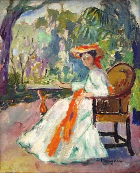Jeanne au ruban orange, 1907. Henri MANGUIN