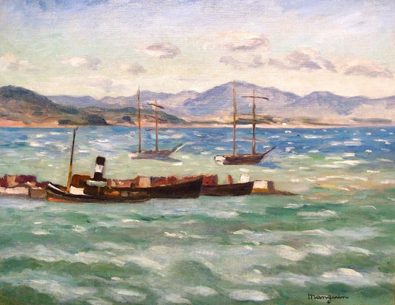 Mistral, Saint Tropez, Automne 1919. Henri MANGUIN