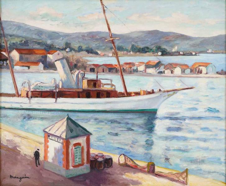 Saint Tropez, l'ancien bureau du port, été-automne 1927 Henri MANGUIN