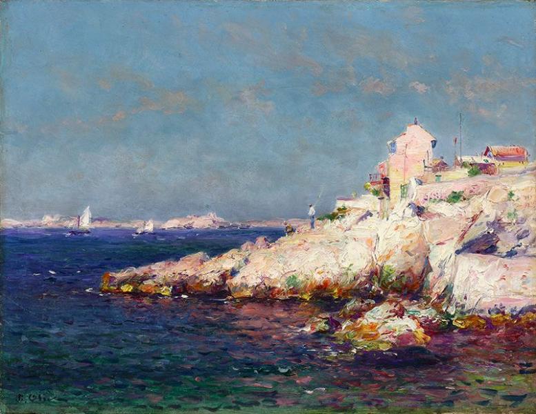 Pêcheurs sur la Corniche, Marseille. Jean-Baptiste OLIVE
