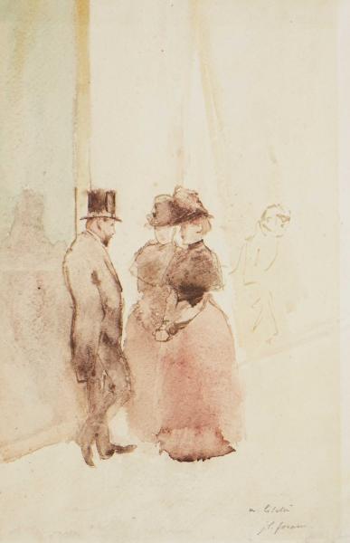 Conversation galante, circa 1885 Jean-Louis FORAIN