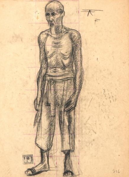 Indochine, vieil homme au torse nu, circa 1935 Joseph INGUIMBERTY