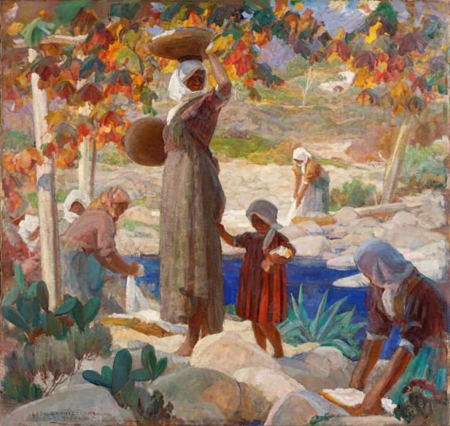 Femmes corses à la fontaine, c.1924 Léon Charles CANNICCIONI