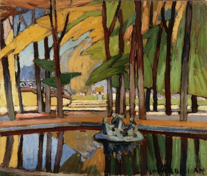 Bassin du parc de Versailles, circa 1909. Louis Mathieu VERDILHAN
