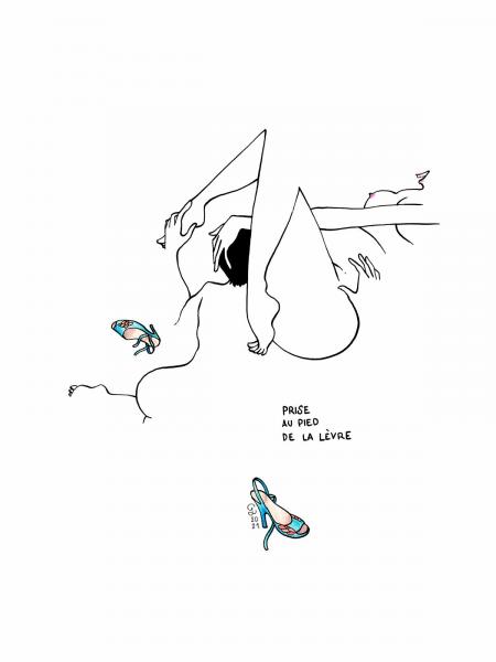 Prise au pied de la lèvre  PETITES LUXURES