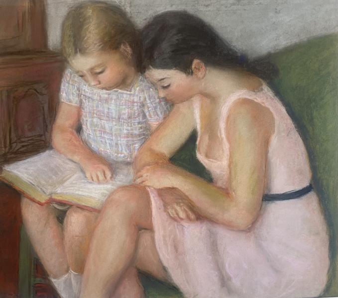 Aurélie et Françoise lisant Pierre DEVAL
