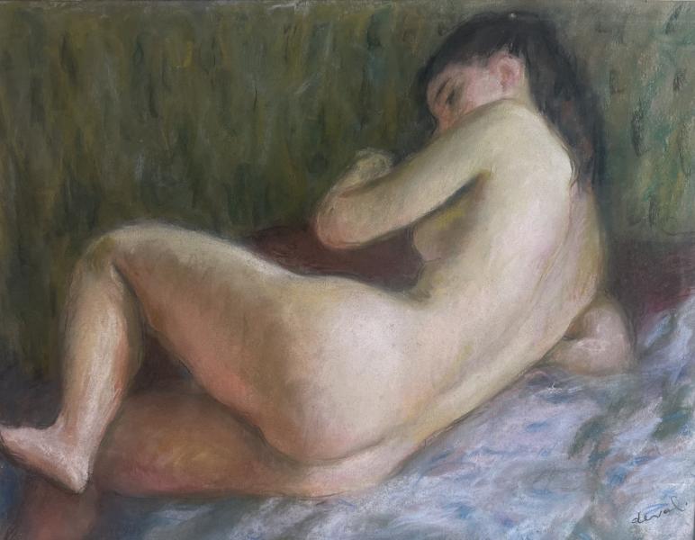 Femme nue étendue Pierre DEVAL