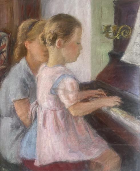 Les fillettes au piano Pierre DEVAL