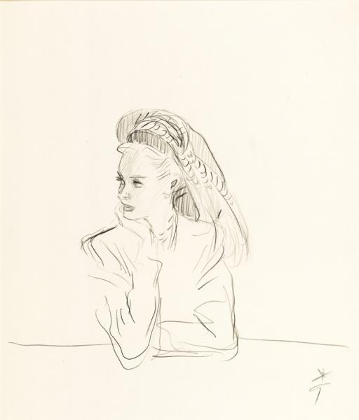 Elégante à la coiffe, 1947 René GRUAU