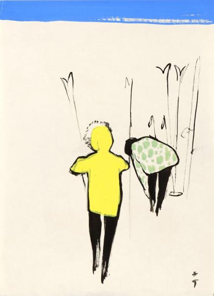 Les skieurs René GRUAU